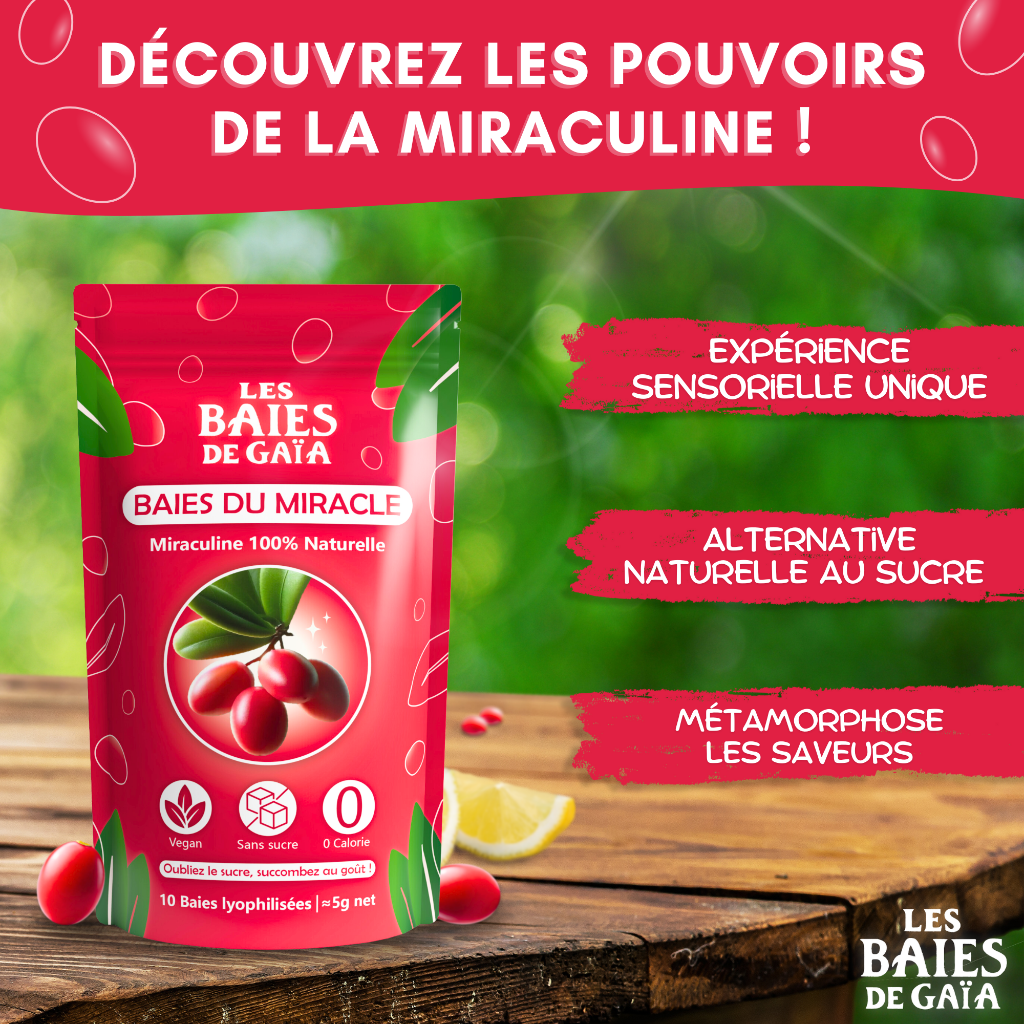 10 Baies du miracle lyophilisées - Miraculine – Image 2